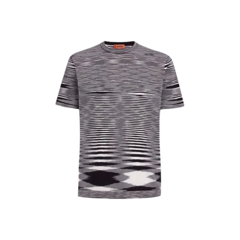 MISSONI Stripe Printed Short Sleeved Crewneck T Shirt-0
