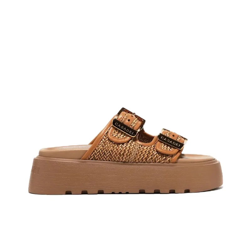 Casadei Slip Resistant Slide Slippers Women's Brown-1