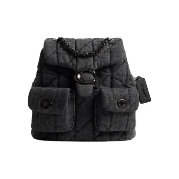 COACH Tabby Fabric Backpack Medium Size Women's Washed Gray