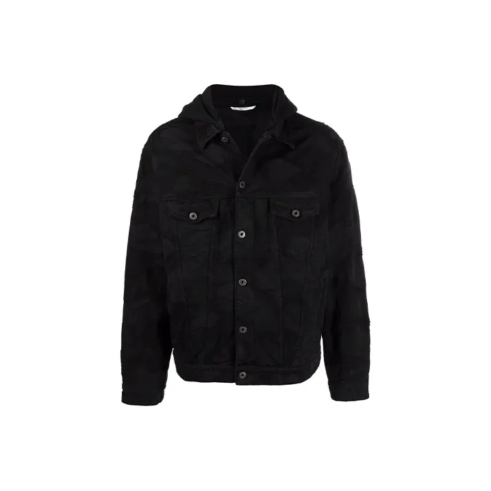 Valentino Denim Jackets Men Black-0