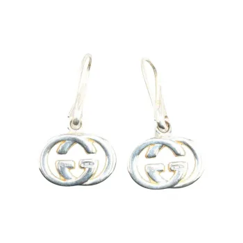 GUCCI 2005 2015 Interlocking G Drop Hook Earrings