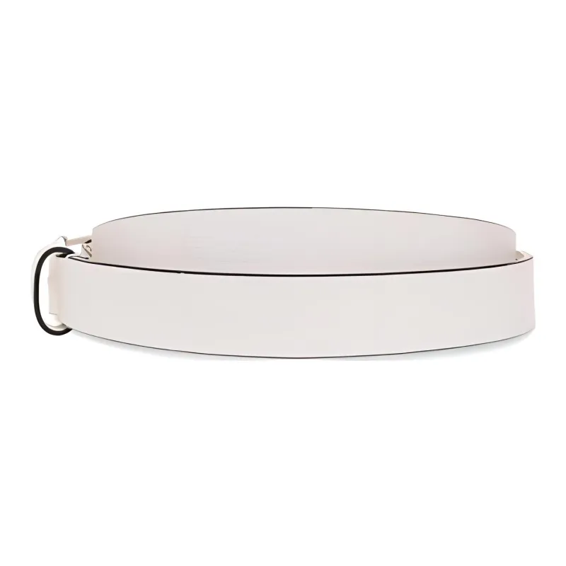 DIESEL Letter Decoration, Pin Buckle Leather Belts Women's White-1