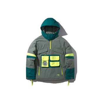 LiNing Puffer Jackets Men Gray Green