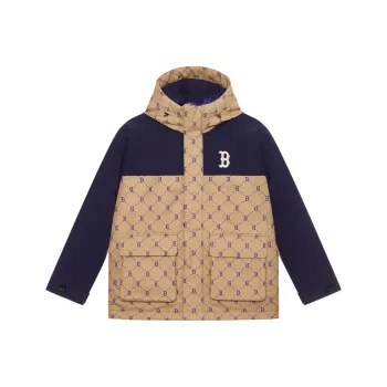 MLB MONOGRAM Collection Basic Boston Red Sox FW24 Down Jacket Unisex Light Beige
