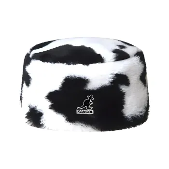 KANGOL Faux Fur Hats & Caps Unisex Black And White Spots