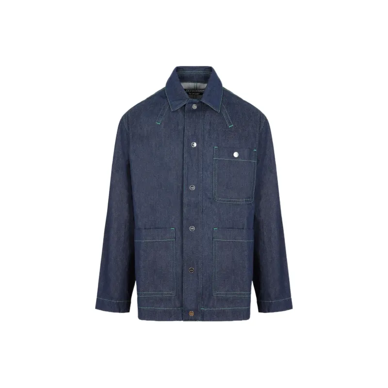Jacquemus Denim Jackets Men Blue-0