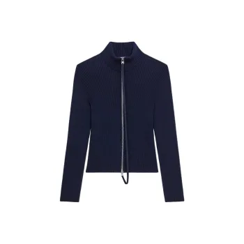 COURREGES Zip Up Knitted Cardigan