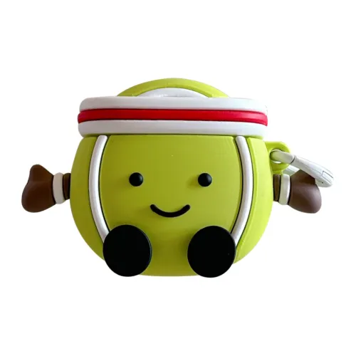 CHRROTA Compatibility With Apple AirPods 4 Silicone Cartoon Green Tennis Headphone Cases