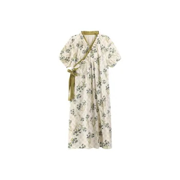 JINXU Nightgown Women's Light Green