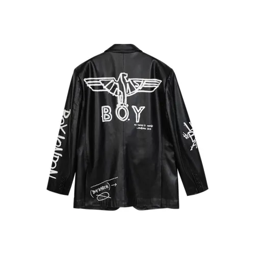 Boy London FW21 Men's Eagle Logo Print Blazer Black