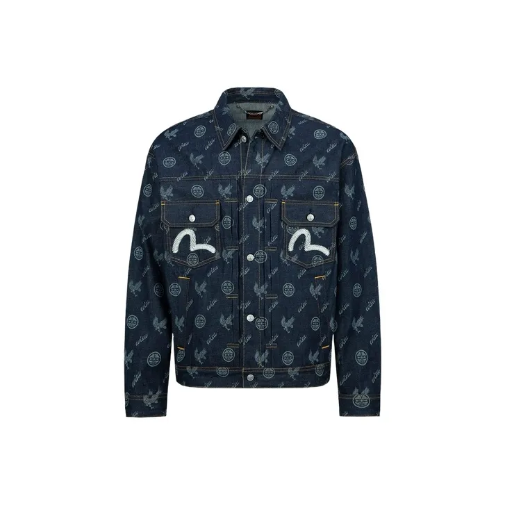 EVISU Denim Jackets Men Denim Blue-0