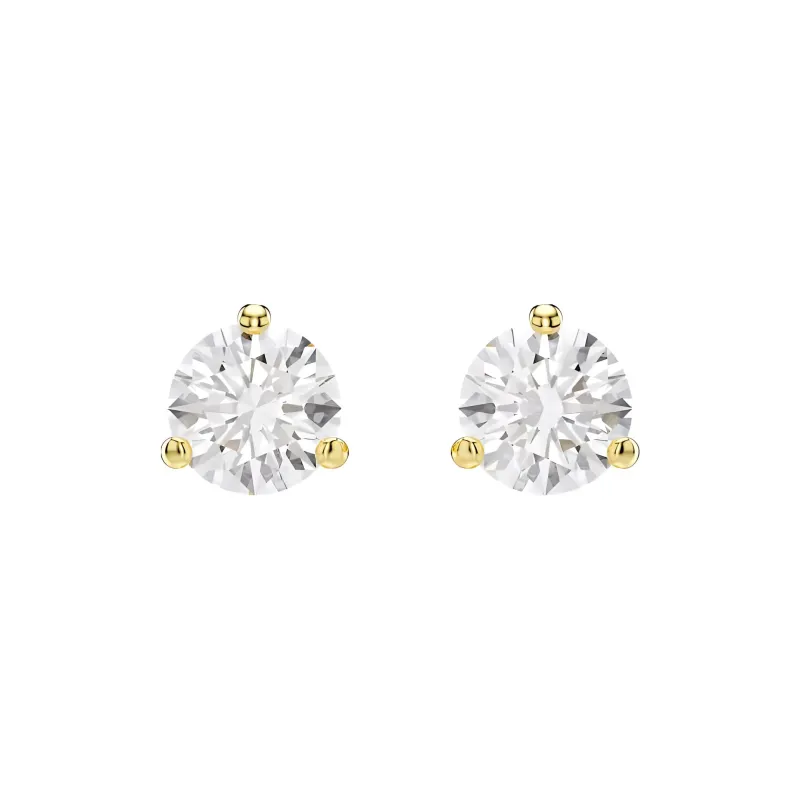 Swarovski Faux Crystal Stud Earrings Unisex White-0