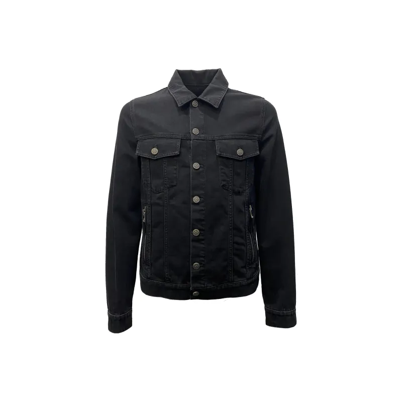 BALMAIN Denim Jackets Men Black-0