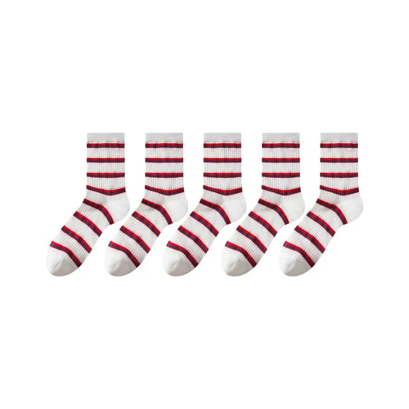 MADALLO Mid Calf Socks Women's 5 Pack-4