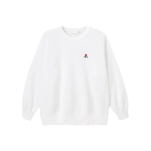 Playstation X GU PlayStation Co-brand Sweatshirts Men White
