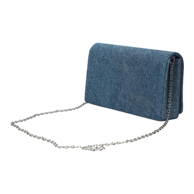 LOVE MOSCHINO Cotton Crossbody Bag, Shoulder Bag Women's Denim Blue-2