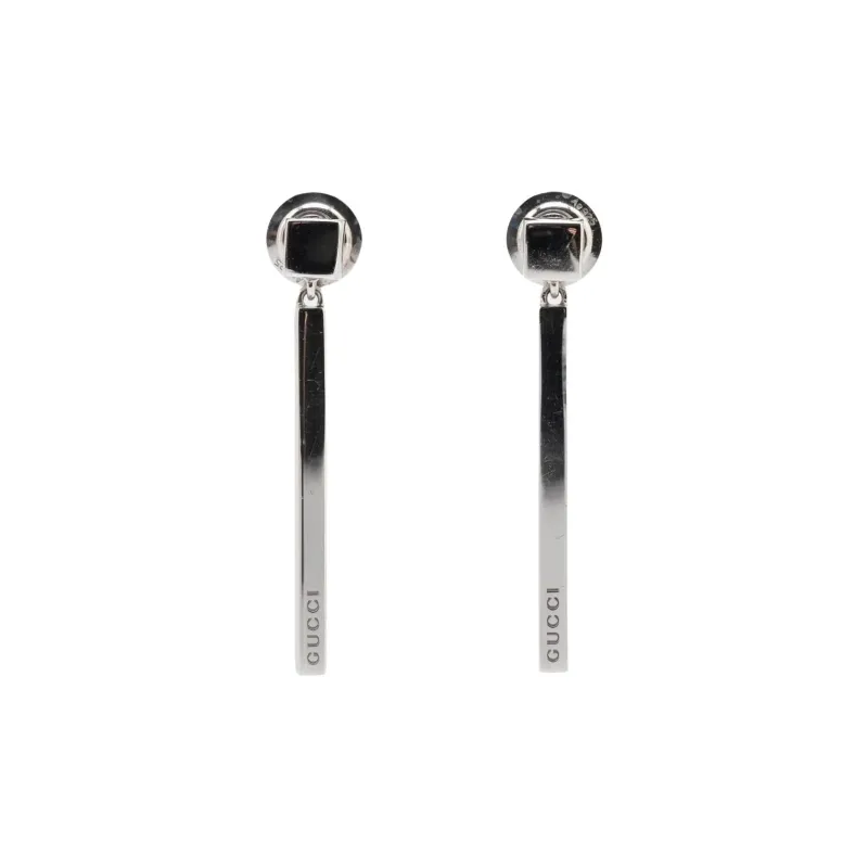 GUCCI 2000 2025 Sterling Silver Dangling Clip On Earrings-0