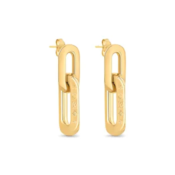 LOUIS VUITTON Lv Edge Double Earrings