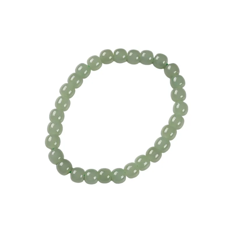 Execute The Blessing Hetian Jade Bracelets White Jade/Pale Greenish White Jade Unisex-0