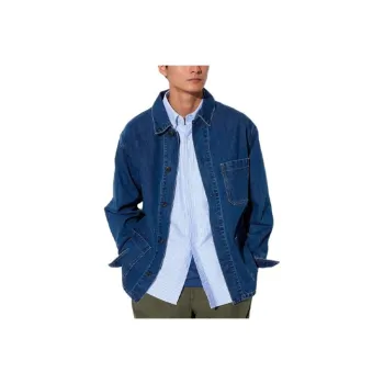 UNIQLO Jackets Coats Unisex Denim Blue