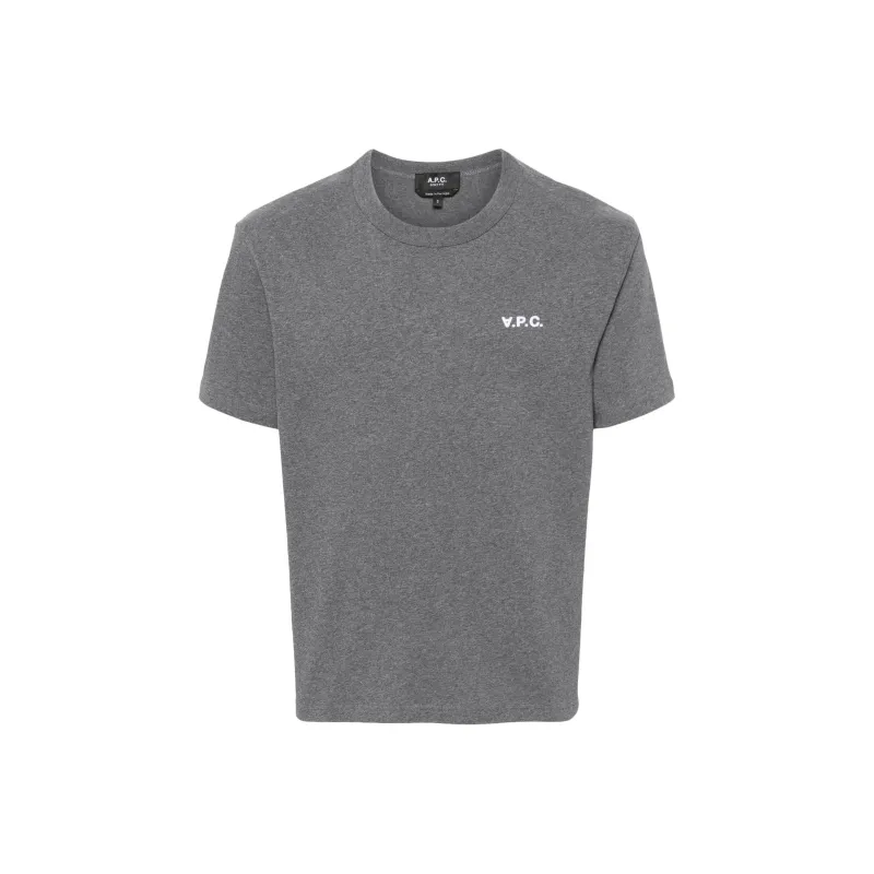 A.P.C . Logo embroidered Cotton T shirt-0