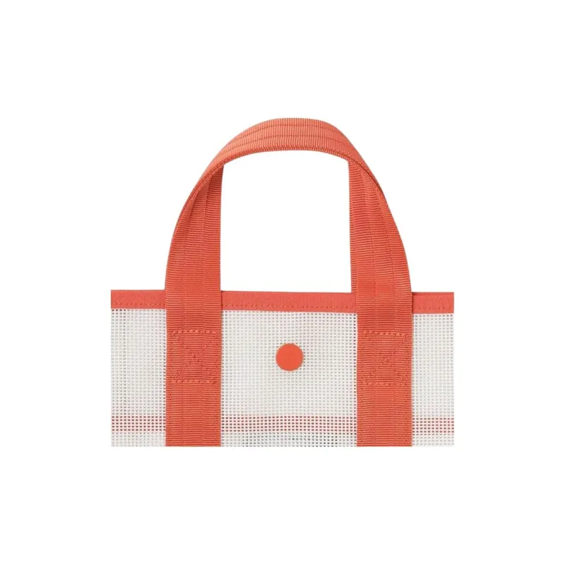 A.P.C PVC Tote Bag Shopping Bag Handbag Small Size Women's Orange & White-3