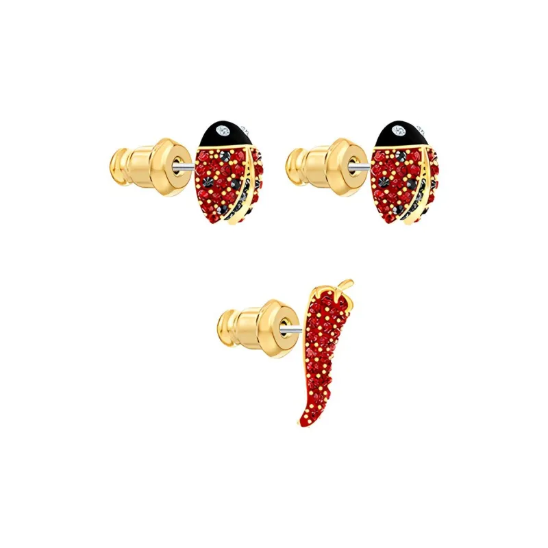 Swarovski LISABEL Stud Earrings Women's Gold Plated-1