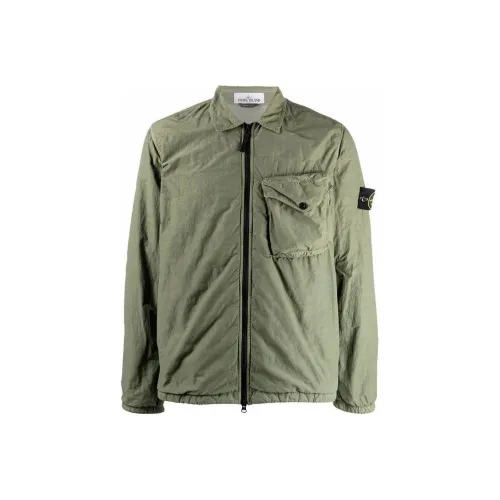STONE ISLAND Jackets Men Sage Green
