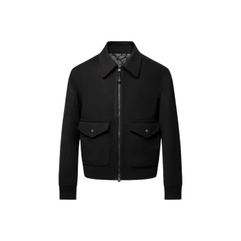 LOUIS VUITTON Wool Silk Double Face Blouson