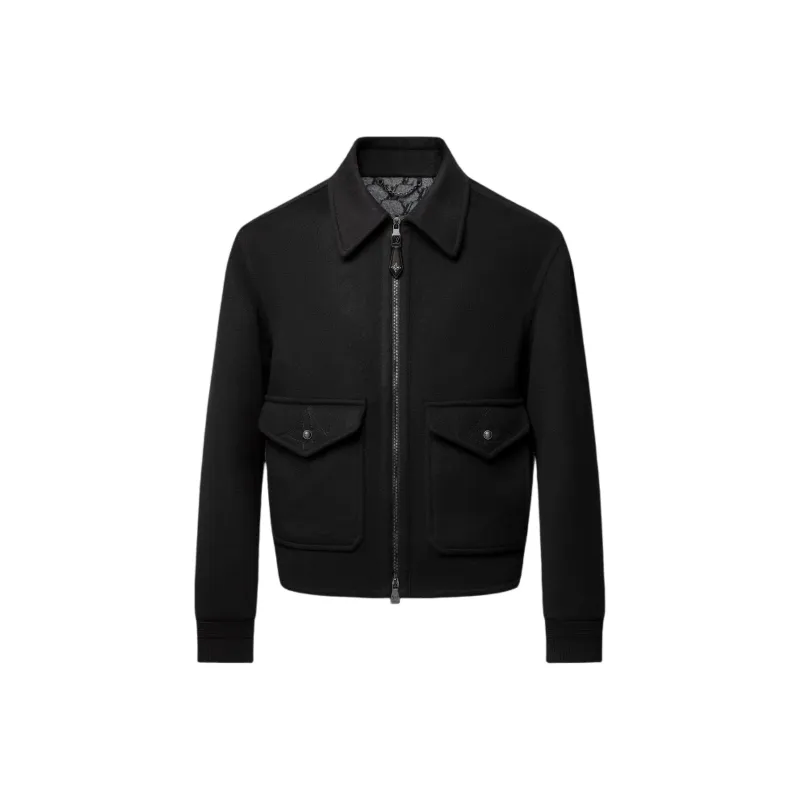 LOUIS VUITTON Wool Silk Double Face Blouson-0