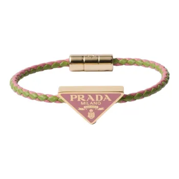 PRADA Leather Bracelets Women's Pink