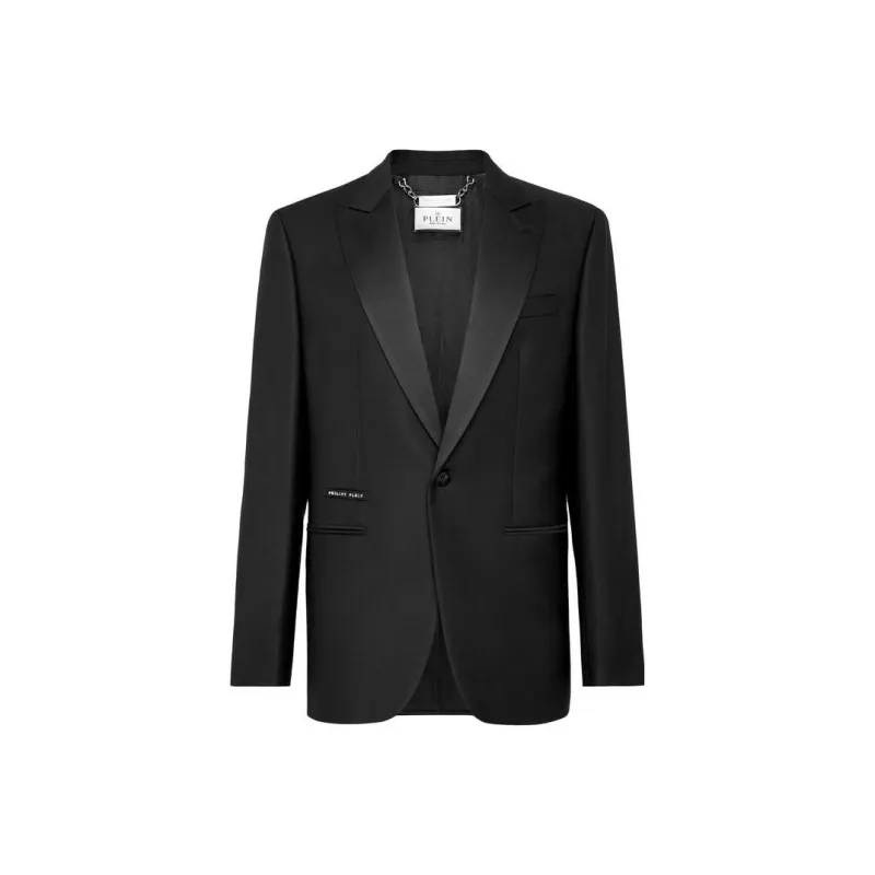 PHILIPP PLEIN Single breasted Linen Blazer-0