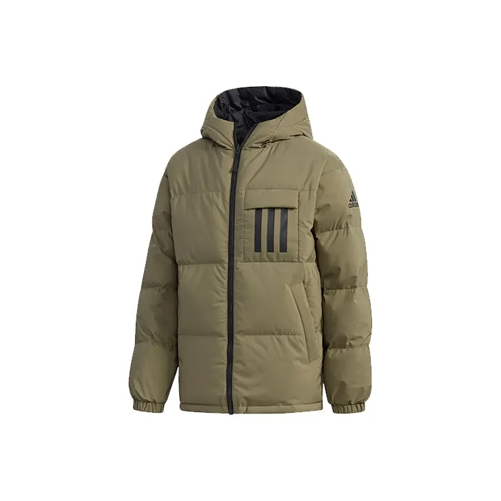 Adidas Down Jacket Men's Khaki Brown-0