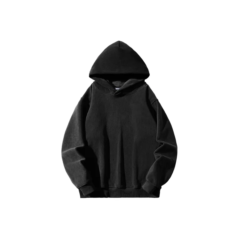 ZMOH Plain Net Series Hoodie Unisex Couple's-8