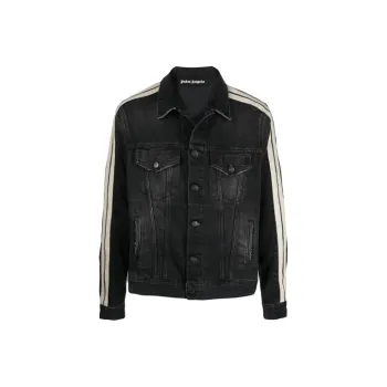 PALM ANGELS Denim Jackets Men Black