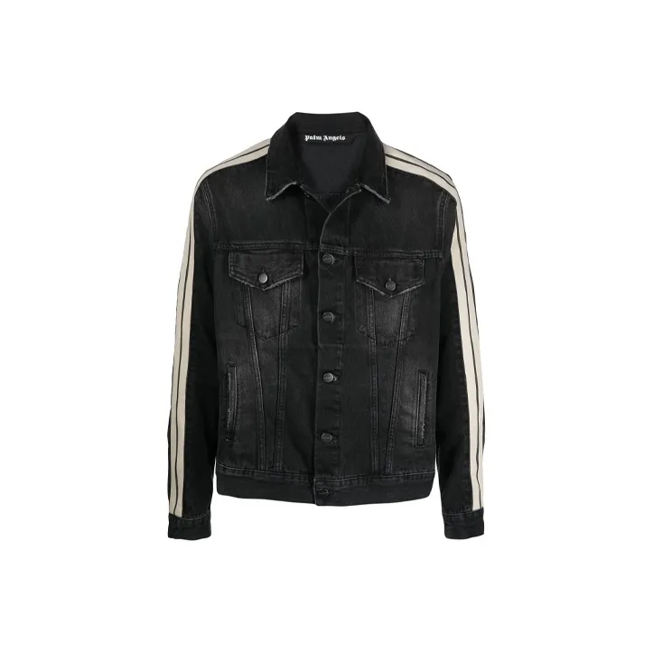 PALM ANGELS Denim Jackets Men Black-0