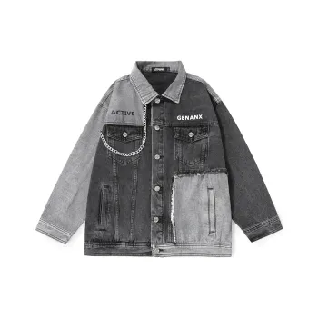GENANX Denim Jacket Unisex Gray
