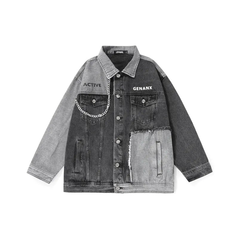 GENANX Denim Jacket Unisex Gray-0