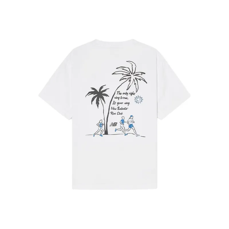 New Balance UNI Beach Run T Shirt Unisex 10 White-1