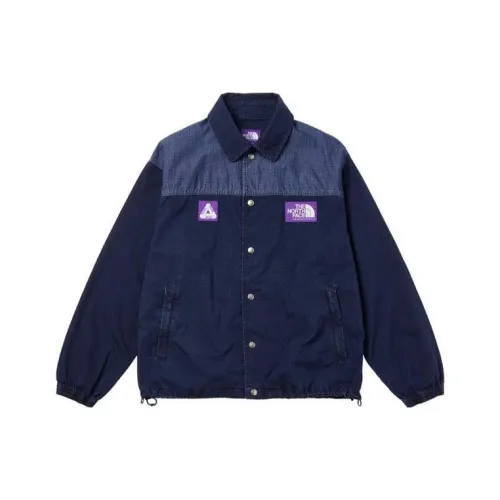Palace X THE NORTH FACE PURPLE LABEL Denim Jackets Men Blue