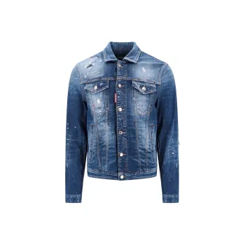 DSQUARED 2 Distressed Effect Button Up Denim Jacket