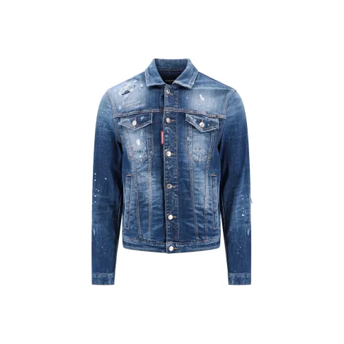 DSQUARED 2 Distressed Effect Button Up Denim Jacket