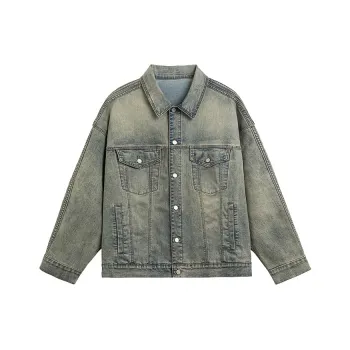 BEEHIVES Denim Jackets Unisex Light Blue