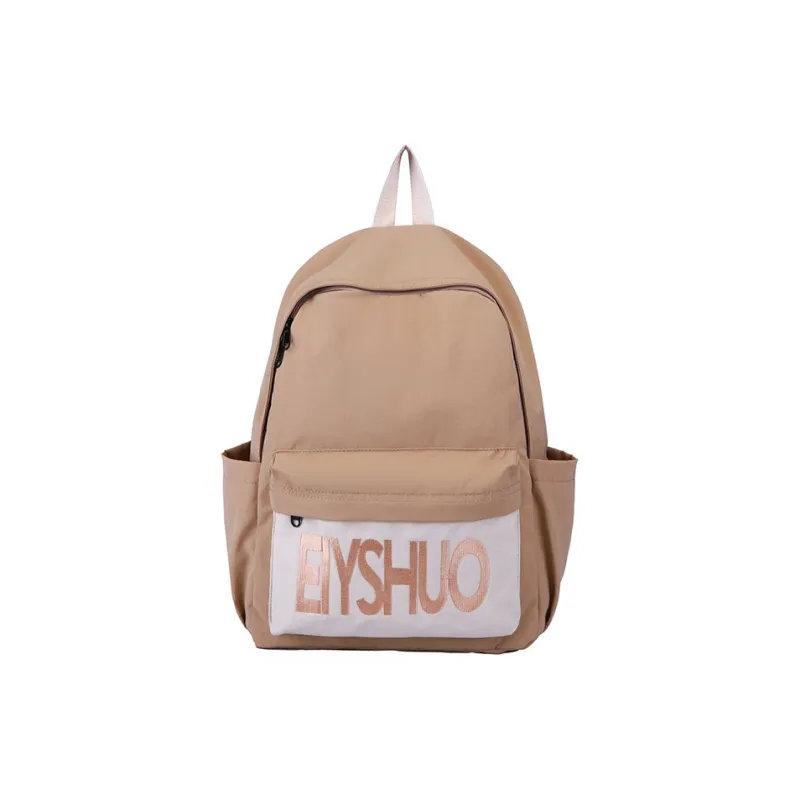 GEERDUN Nylon Backpack Unisex Ivory/Black/Lotus Color/Burgundy/Khaki-12