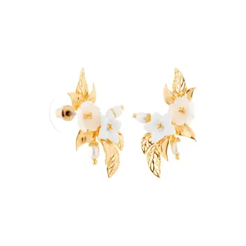 LES NEREIDES Gold Plated Stud Earrings Women's Gold