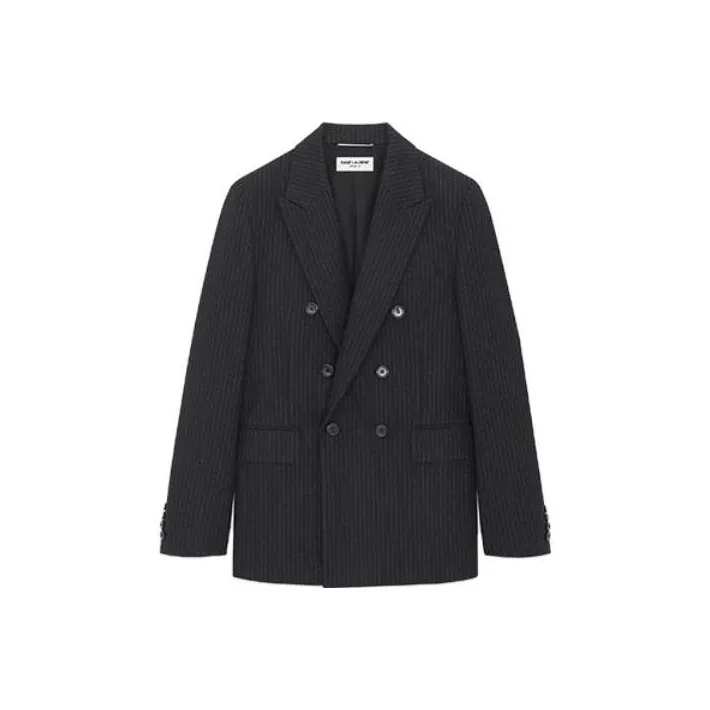 SAINT LAURENT FW23 Business Suits Coats Men's Black-0