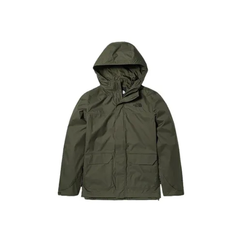 THE NORTH FACE City Outdoor Collection Water Resistant Windproof Breathable running Windbreaker Jacket Men's Green