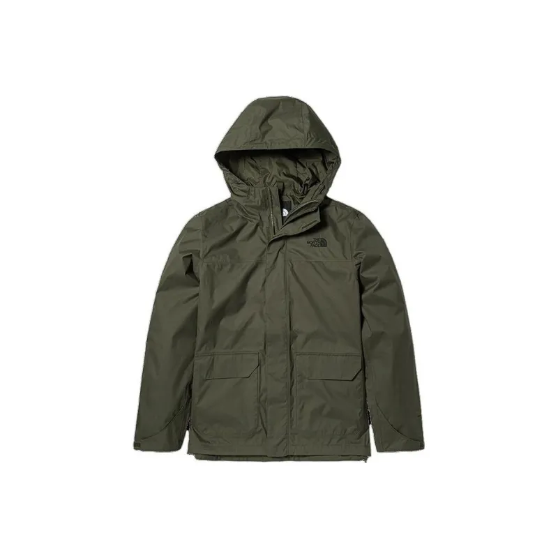 THE NORTH FACE City Outdoor Collection Water Resistant Windproof Breathable Warm Windbreaker Jacket Men's Green-0