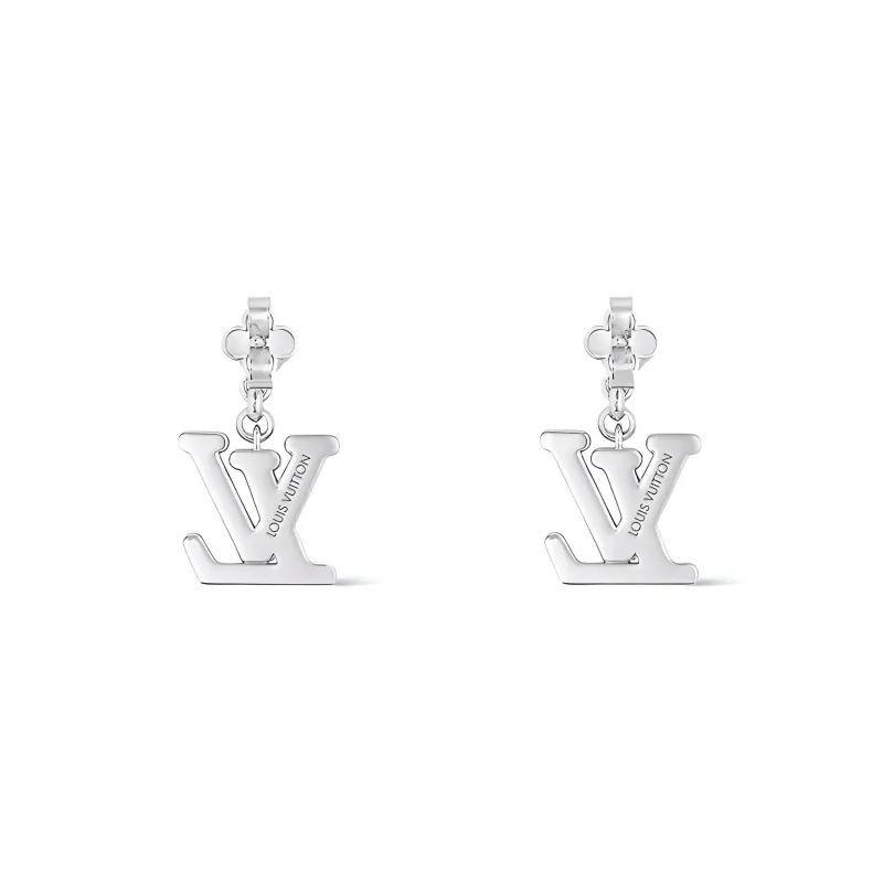 LOUIS VUITTON Metal Earrings Women's Silver-1