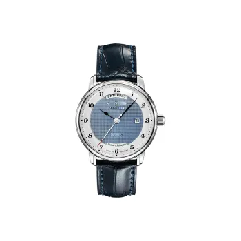 ZEPPELIN Friedrichshafen Collection Automatic Mechanical Movement Men's Watches Watch 40 Blue Dial Cow Leather Strap